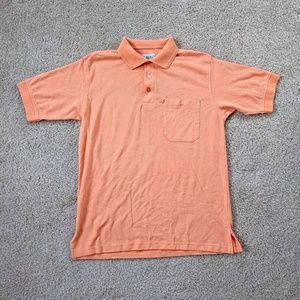 Haband Polo Shirt with Chest Pocket Men's Medium Orange